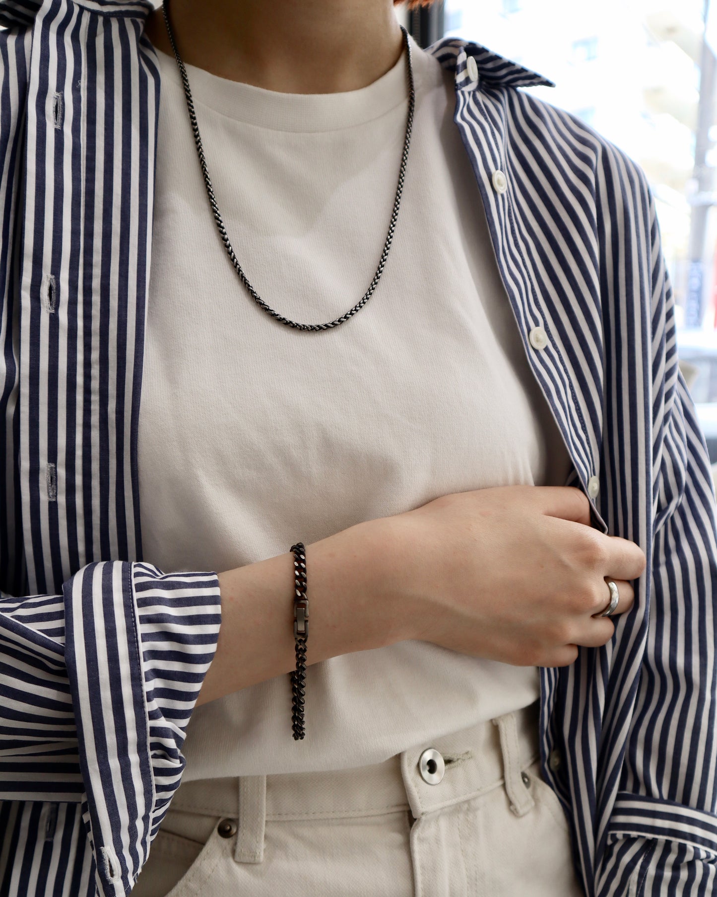thick black necklace