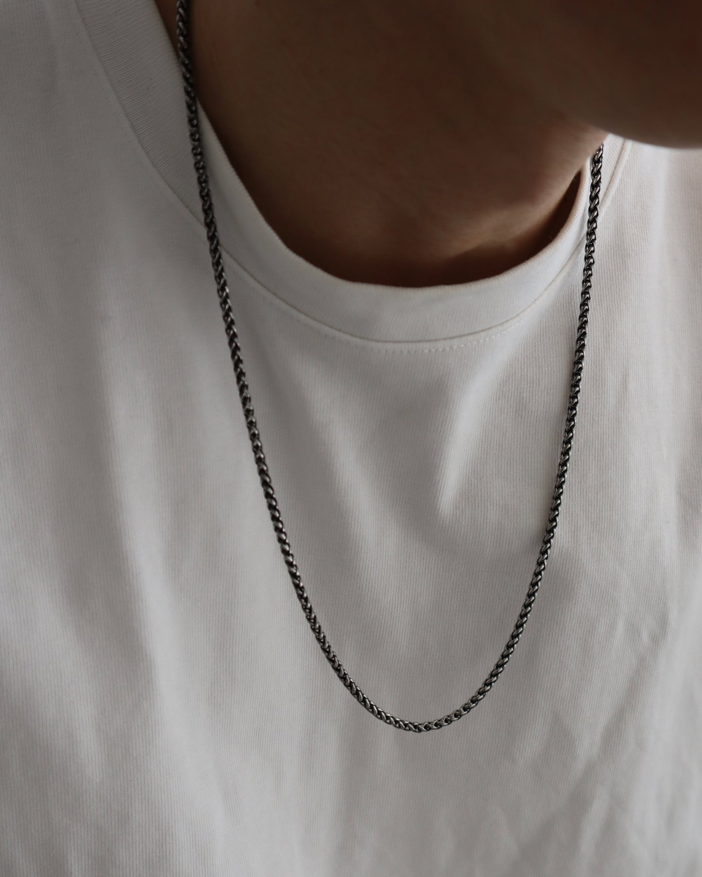thick black necklace