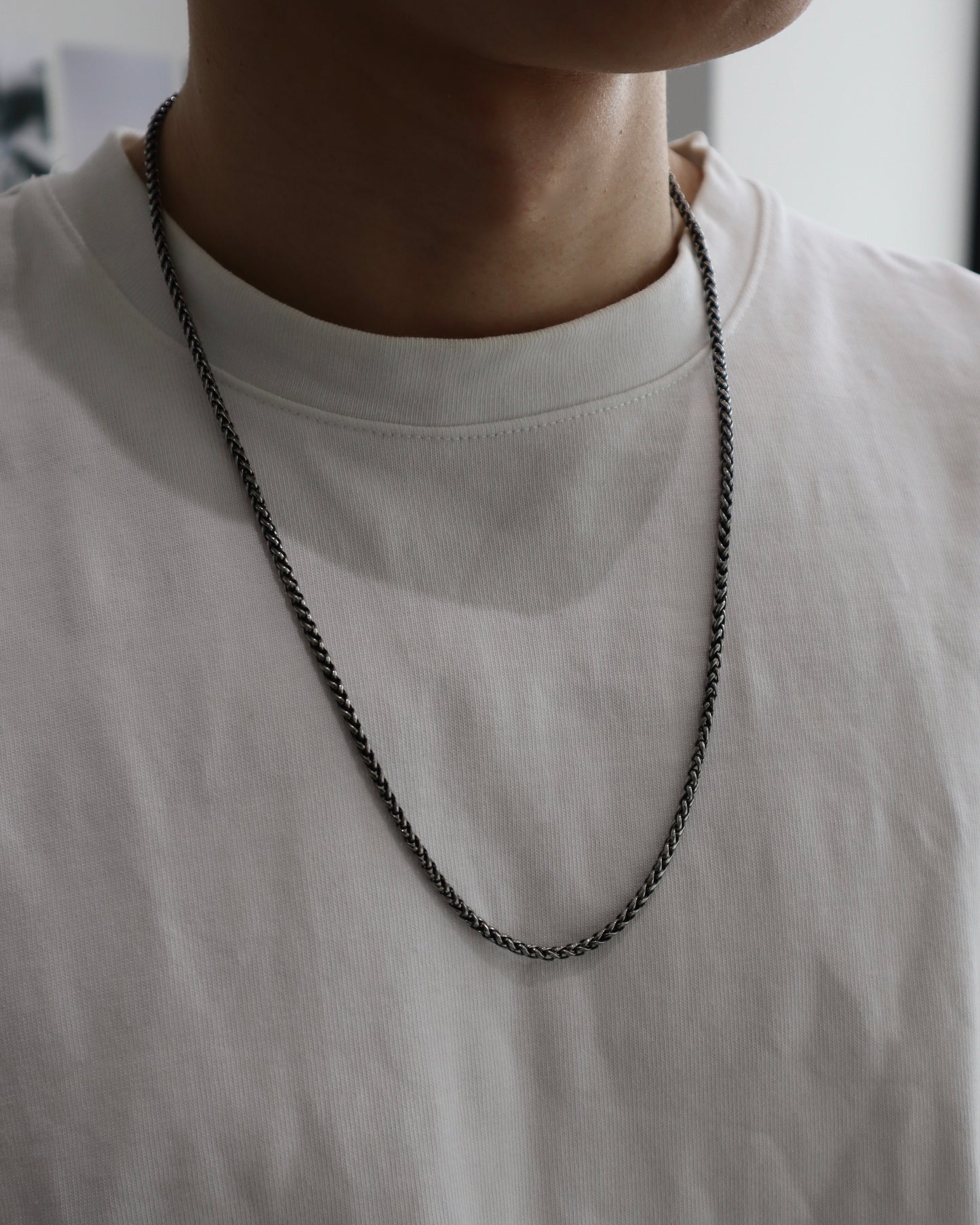 thick black necklace