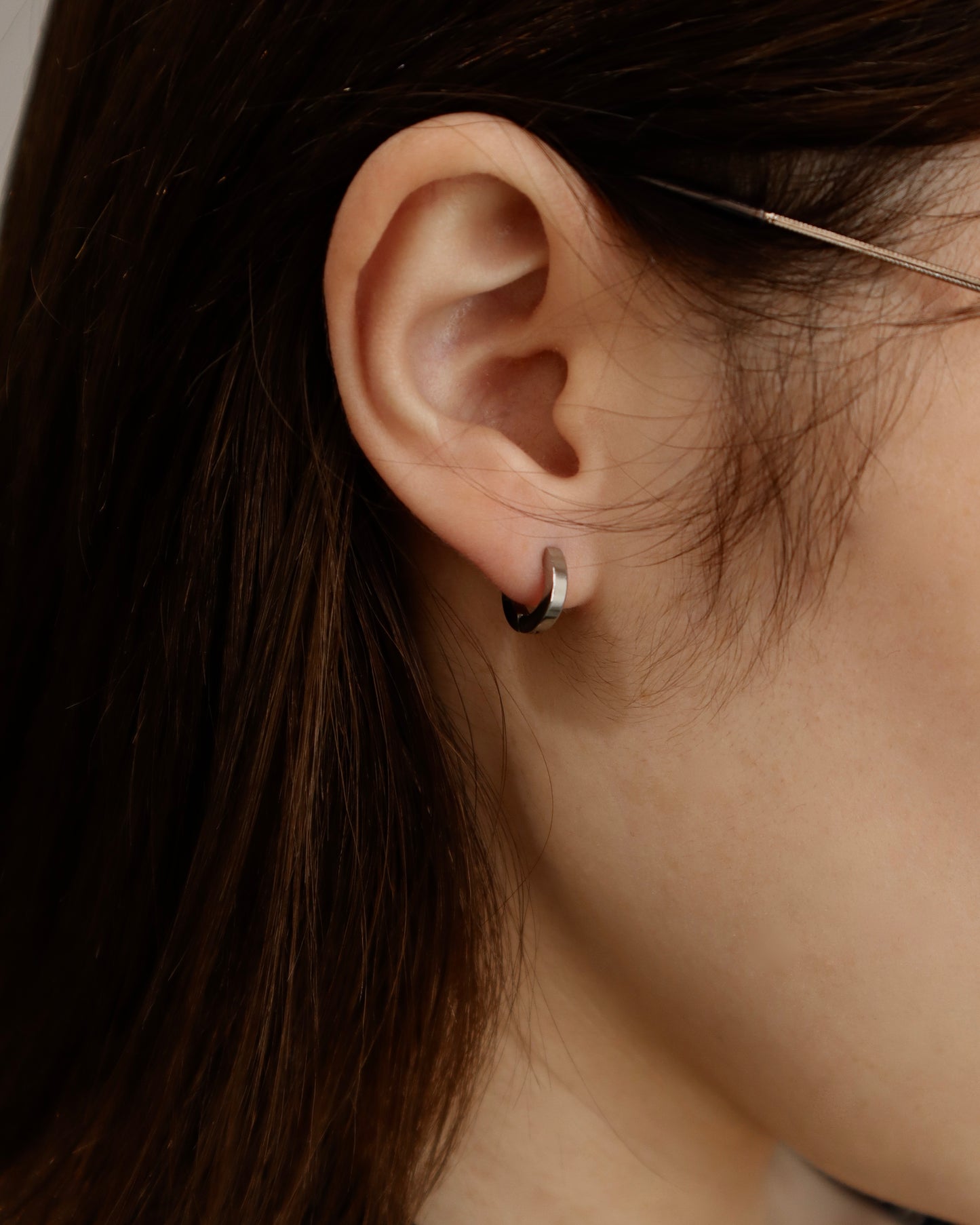simple hoop pierce