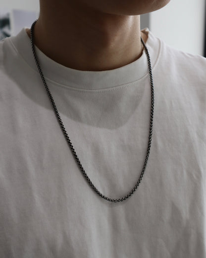 thick black necklace