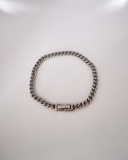 flat chain silver bracelet