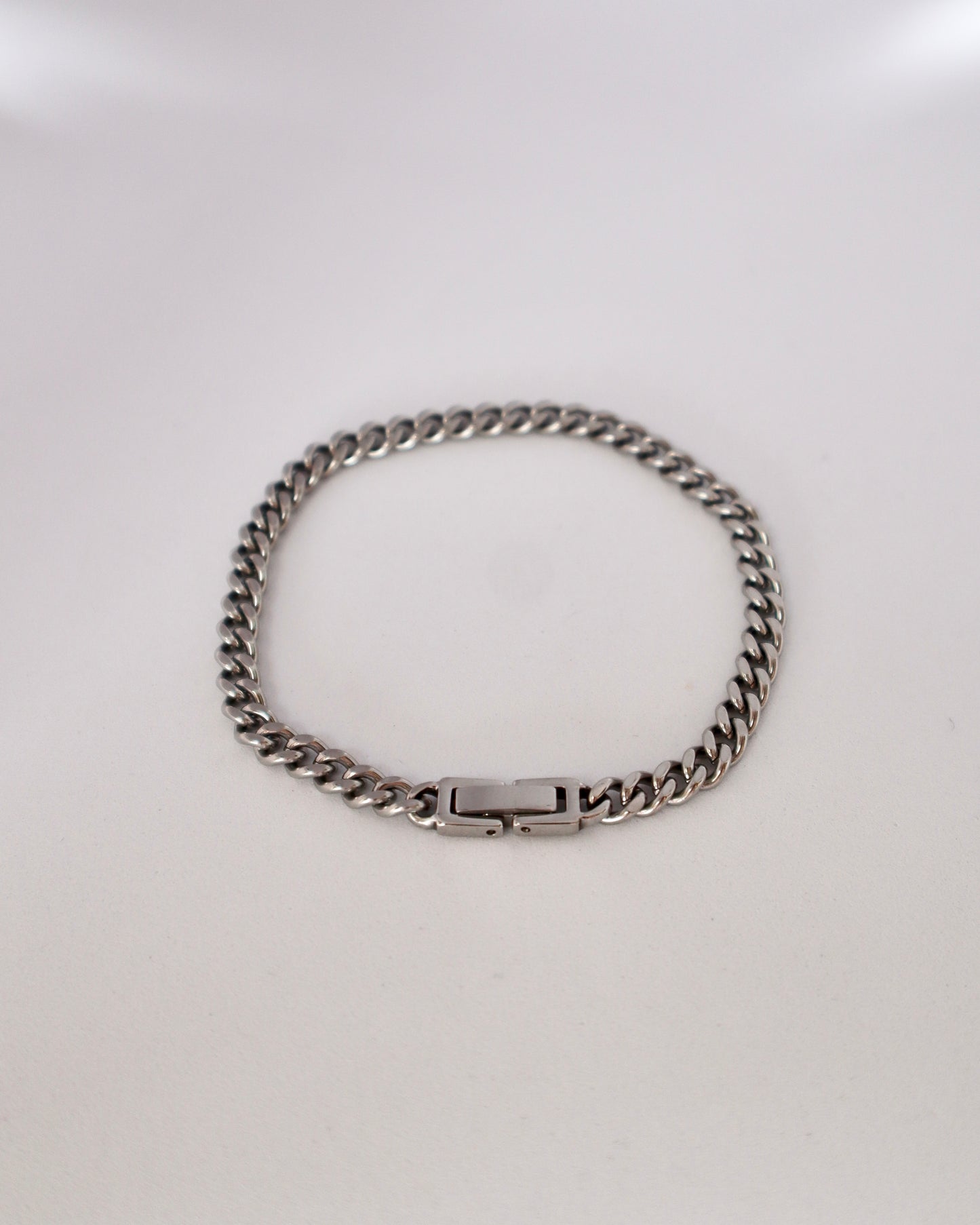 flat chain silver bracelet