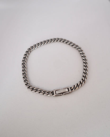 flat chain silver bracelet