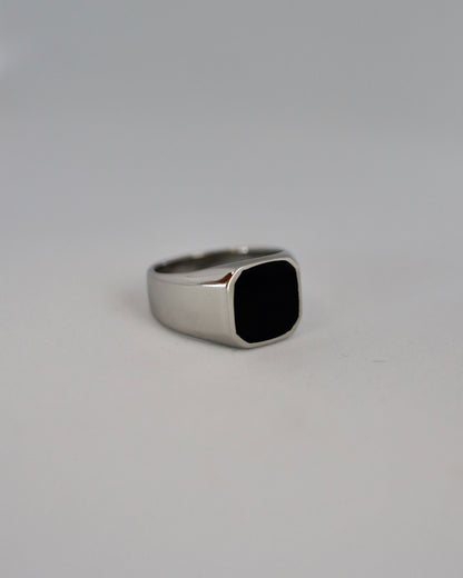 black square signet ring