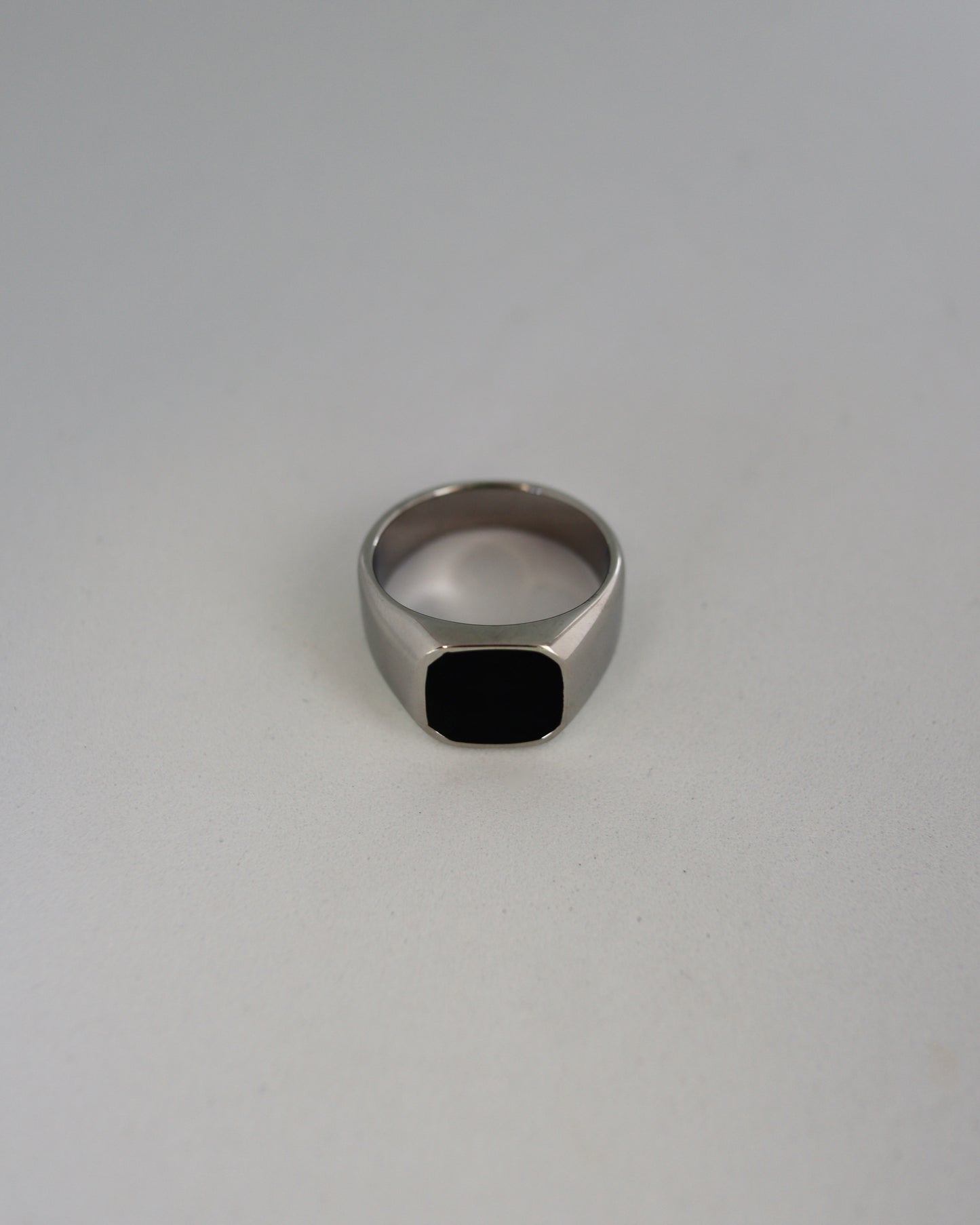 black square signet ring
